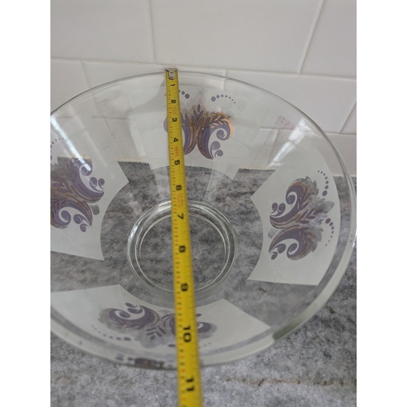 Vintage Libbey Salad Fruit Chip Punch Serving Bowl‎ with Fleur-de-Lis Design - Picture 8 of 9